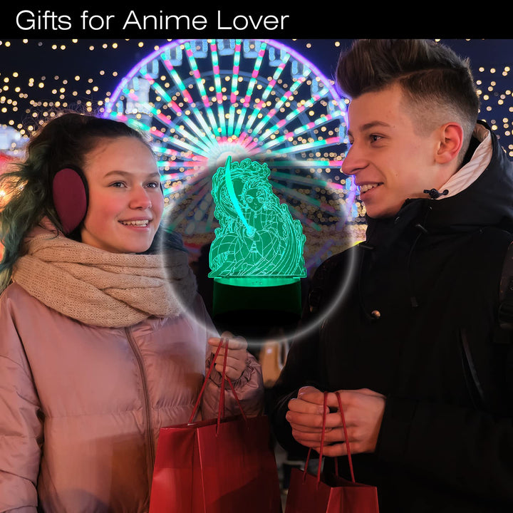 Demon Night Light, Bedroom Decor Gifts for Teenboys Teengirls Anime Lover, Kids Slayer Anime Light 3 Packs Images to Halloween Christmas Birthday Gift