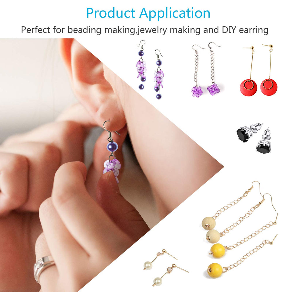 Earring Making Supplies, 2410pcs Jewelry Making Kits in Earring Backs Earring Hooks Earring Posts for DIY Beginners Adults Crafters