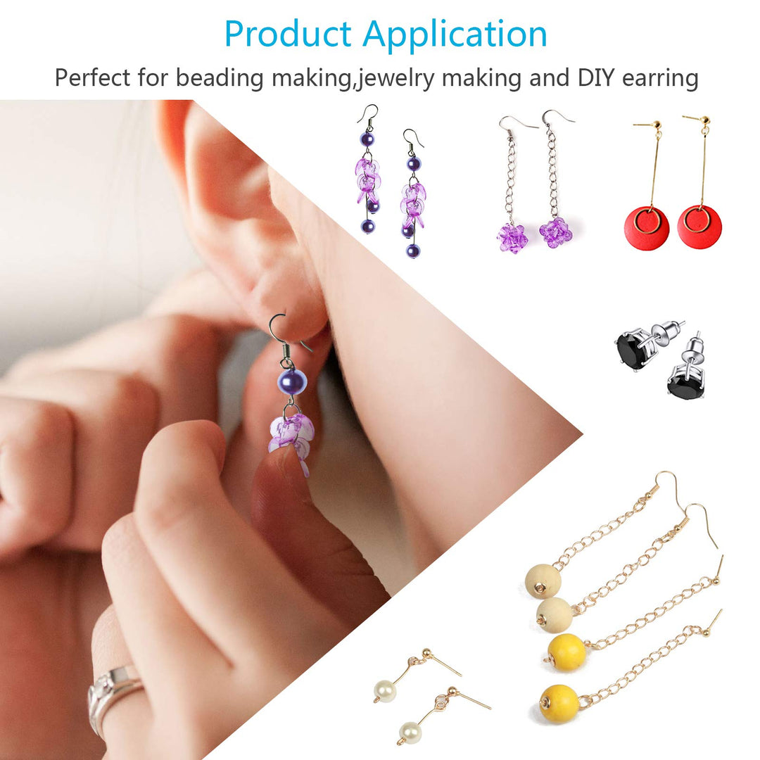 Earring Making Supplies, 2410pcs Jewelry Making Kits in Earring Backs Earring Hooks Earring Posts for DIY Beginners Adults Crafters