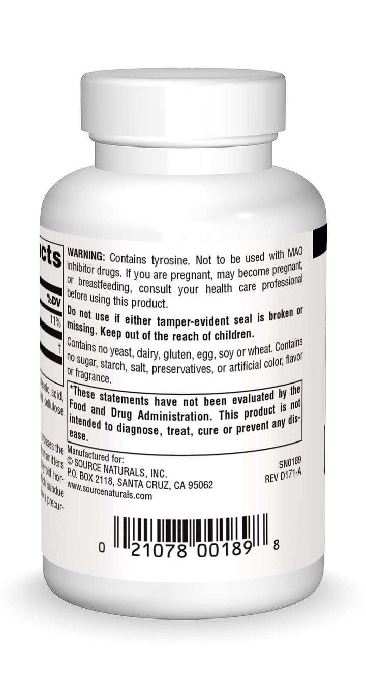 Source Naturals L-Tyrosine -Free Form Amino Acid Supple