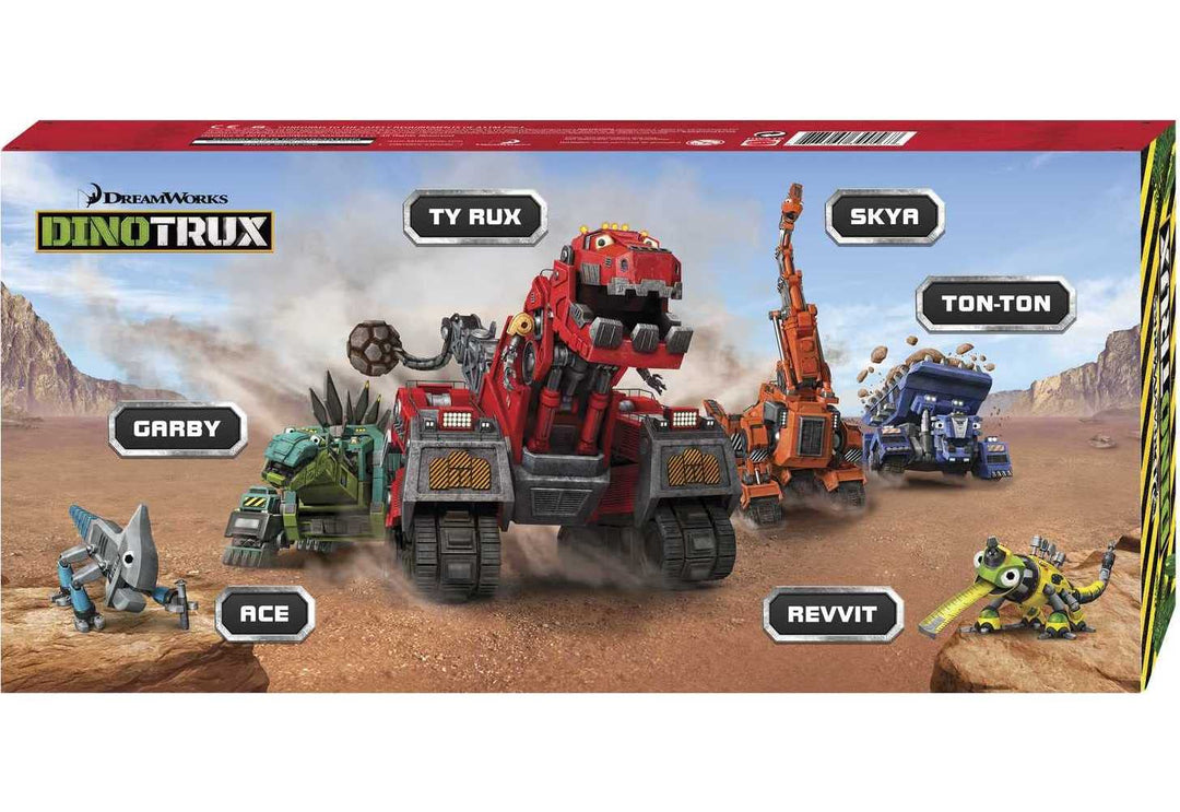 Dinotrux Multipack with 6 Character Toy Cars, Half Dinosaur &amp; Half Construction Vehicle, Includes Ty Rux, Ton-Ton &amp; Skya