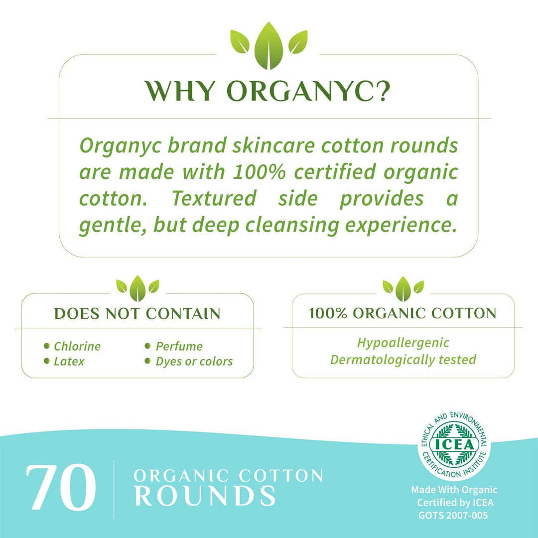Organyc 100% Organic Cotton Rounds - Biodegradable Cott