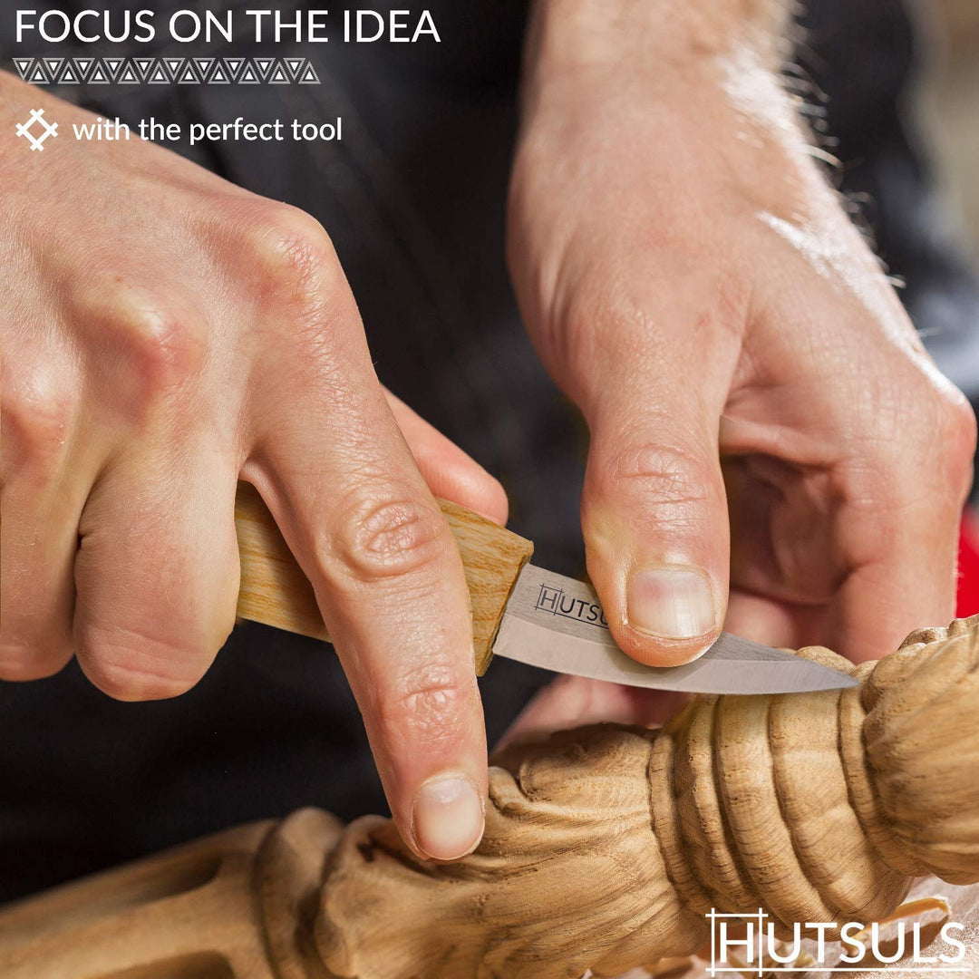 Wood Whittling Kit for Beginners - Razor Sharp Wood Carving Knife Set in Beautifully Designed Gift Box, Whittling Knife for Kids and Adults (8 Pieces)