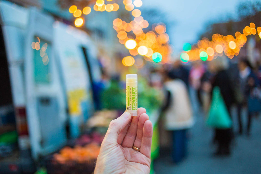 Beeswax Lip Balm by ZAMBEEZI - Lemongrass 3 pack - Crafted with USDA Certified Organic, Fair.