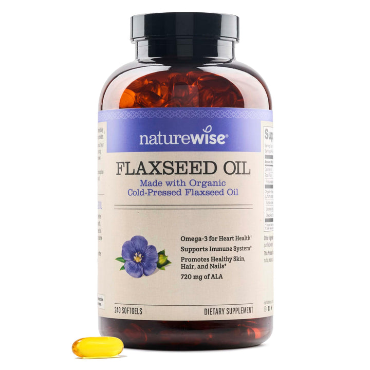 NatureWise Flaxseed Oil 1200 mg, Fish Free Omega 3 Supp