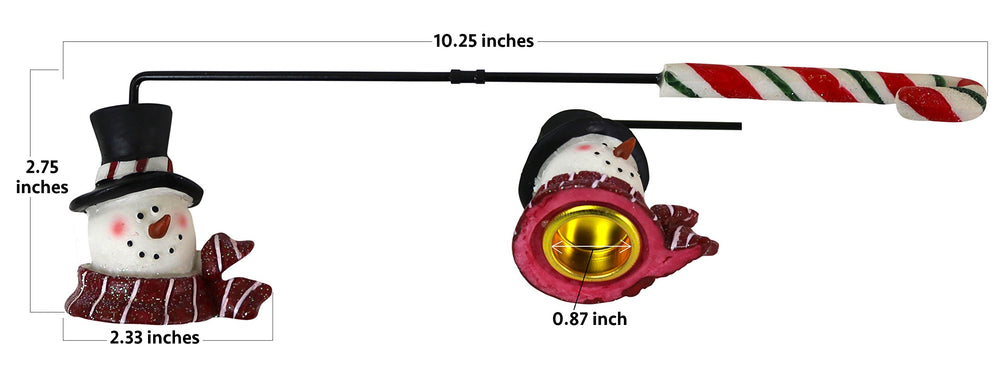 Iconikal Candle Snuffer, 10-inch, Snowman