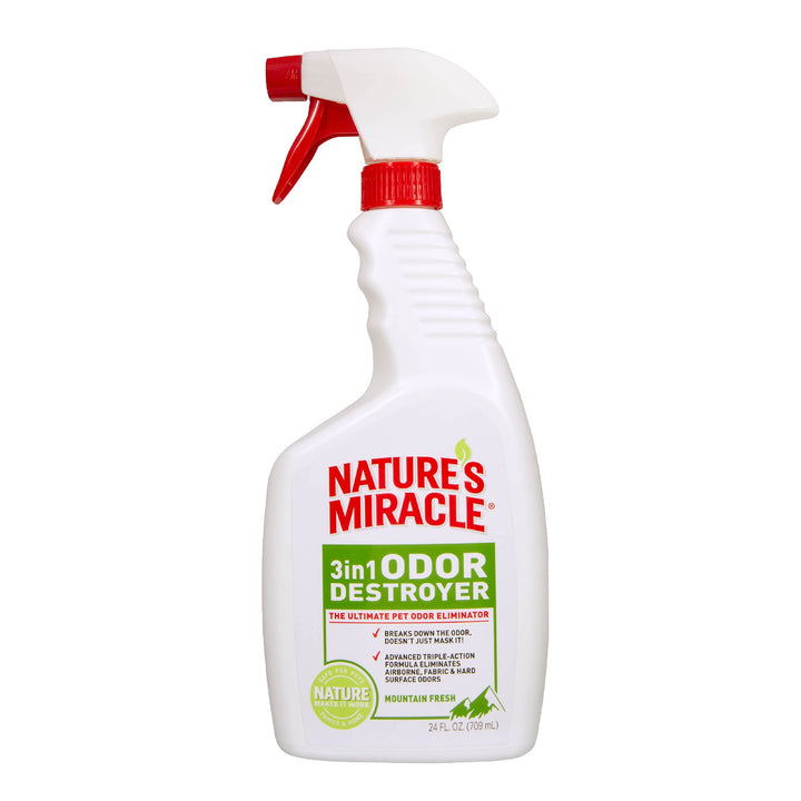 Nature&#39;s Miracle 3-in-1 Odor Destroyer, Mountain Fresh Scent, 24 Fluid Ounce