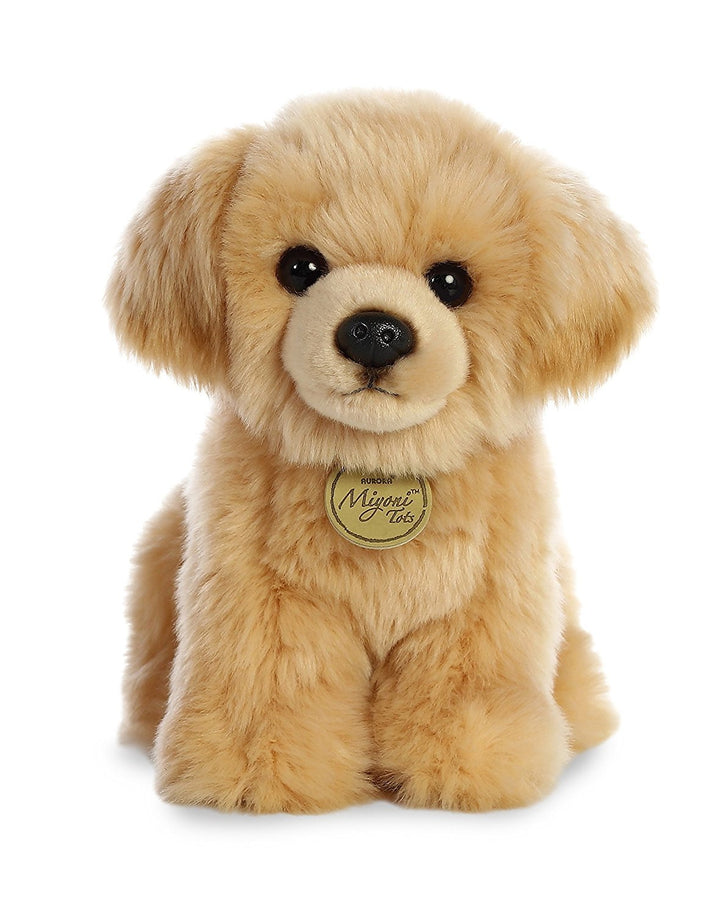 World 26339 World Miyoni Plush Golden Retriever Pup, Tan