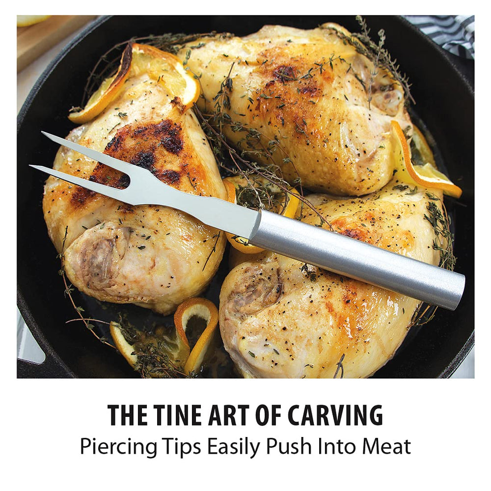 Rada Cutlery Carving Fork – Stainless Steel Tine and Aluminum Handle Made in USA, 9-1/2 Inches