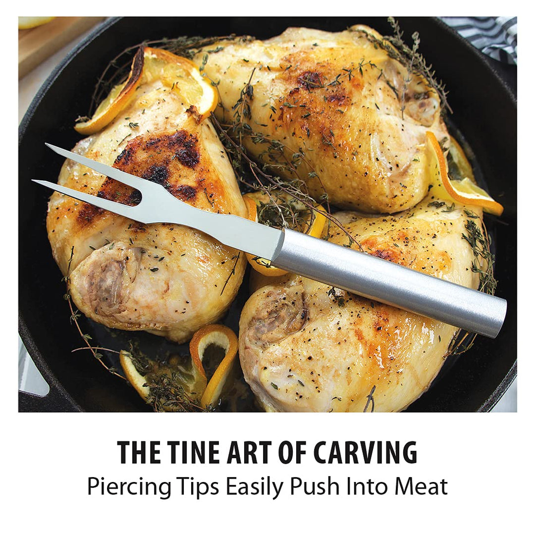 Rada Cutlery Carving Fork – Stainless Steel Tine and Aluminum Handle Made in USA, 9-1/2 Inches