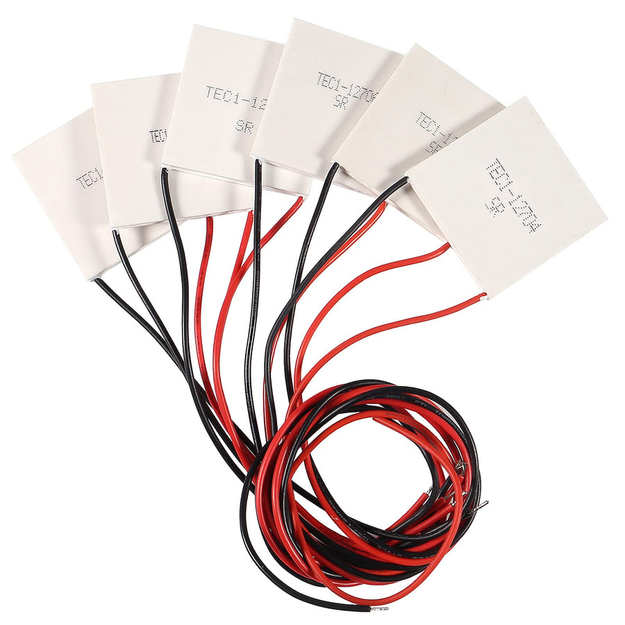 6PCS TEC1-12704 Ceramics Thermoelectric Cooler Peltier 12V 4A Cells Peltier Elemente Module