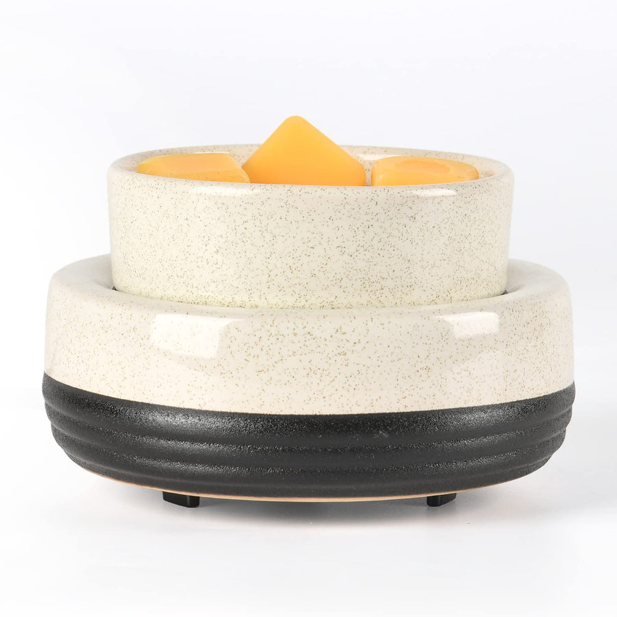 Ceramic Candle Wax Warmer Wax Melt Warmer Wax Melter for Scented Wax, Yankee Jar Candles or Oil Candle Wax Burner Gifts for Home Office Decor Women as Gifts for Mom Grandma Women Girls