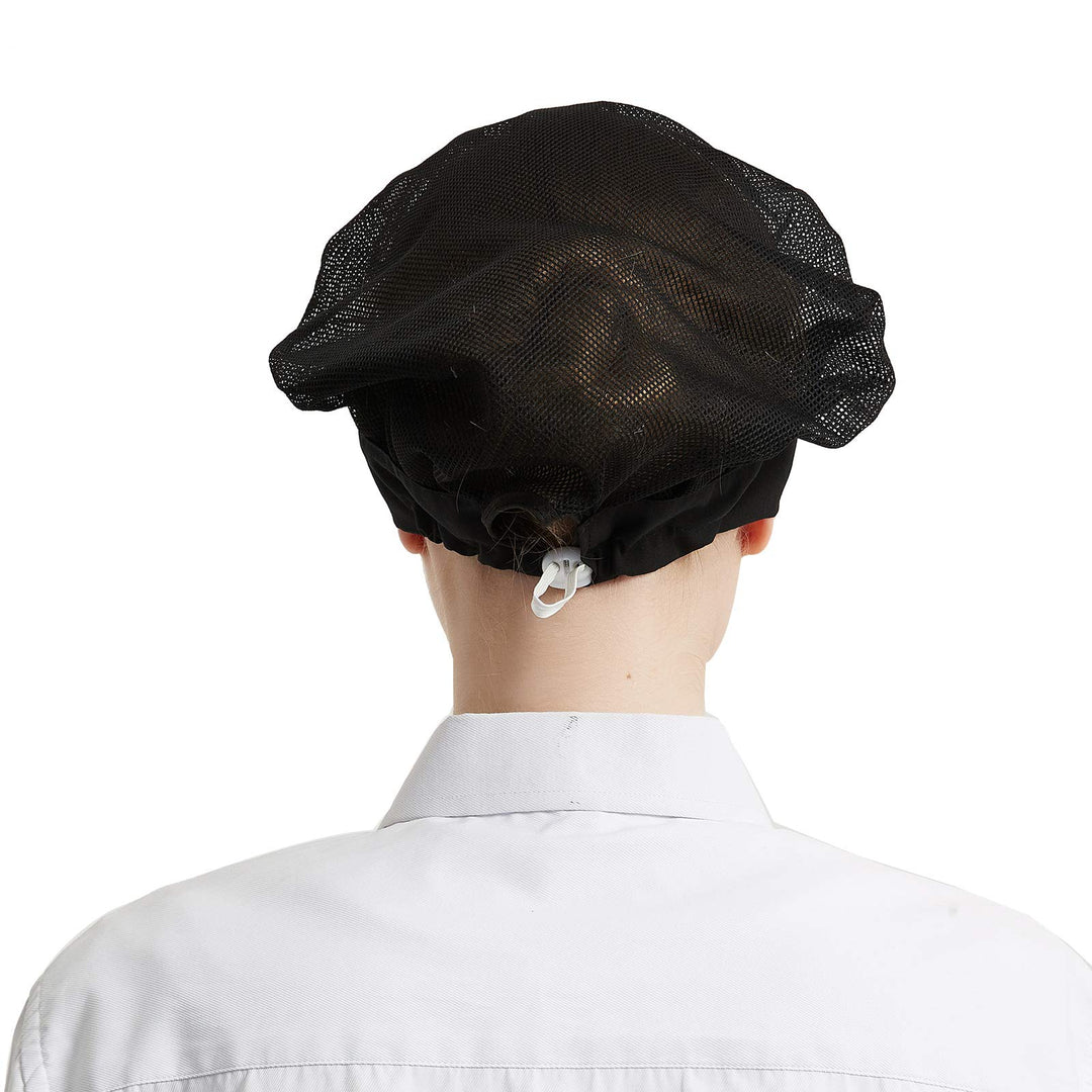 6 Pack Adjustable Chef Cap Mesh Cooking Hats Food Service Hair Nets Kitchen Net Reusable Restaurant Beanie