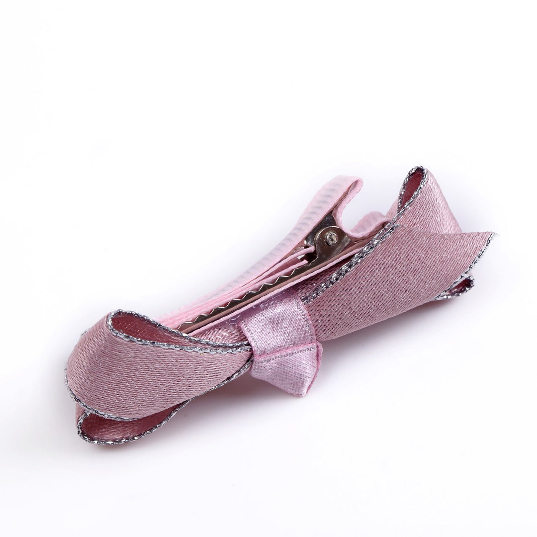 Boutique Baby Girls Toddler Hair Bow Clips Barrettes with Hair Bows Holder, Pink A, 1 Count (Pack of 1)