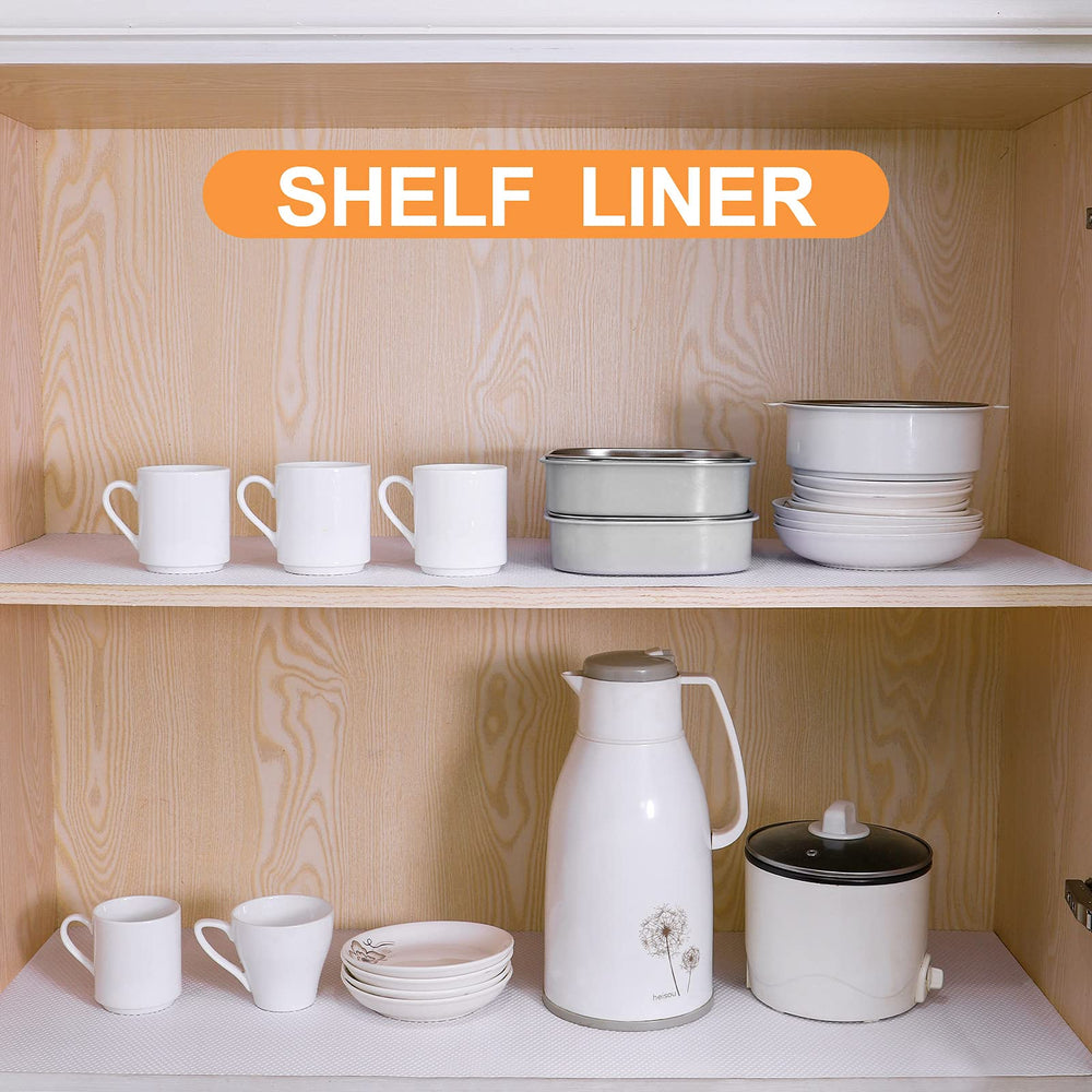 FLPMIX Shelf Liner White - Waterproof Pantry Cabinets L