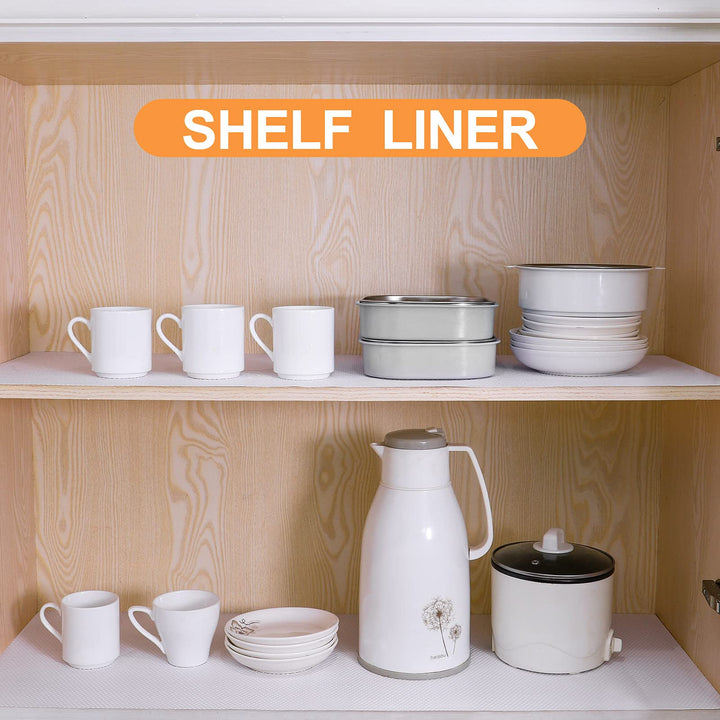 FLPMIX Shelf Liner White - Waterproof Pantry Cabinets L