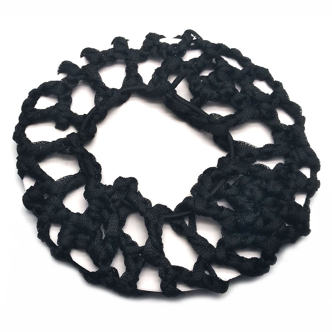 Women Ballet Dance Skating Snoods Hair Net Bun Cover Bl