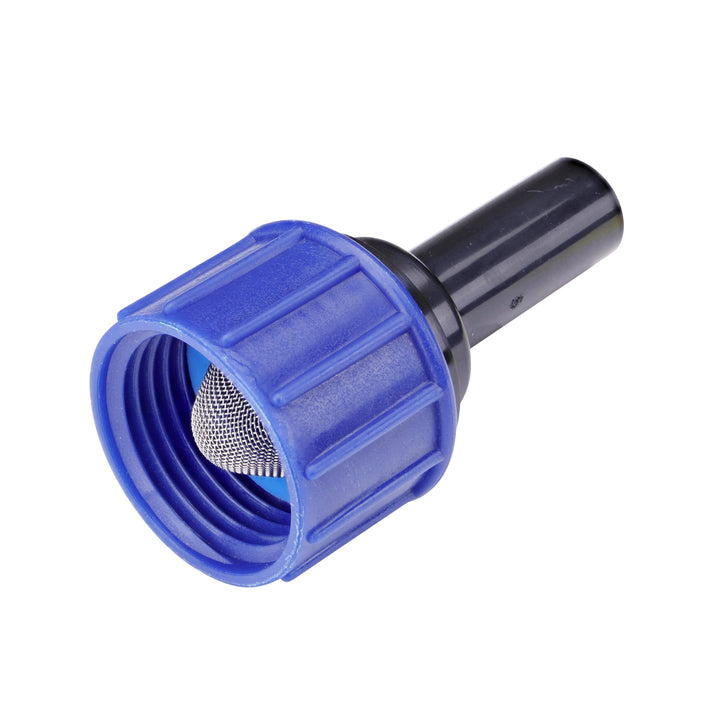R325CB Compression Swivel Adaptor with Washer, Connects 1/4 Inch Tubing or Dripline to 3/4 Inch MHT Hose Bibb or Garden Hose, Black