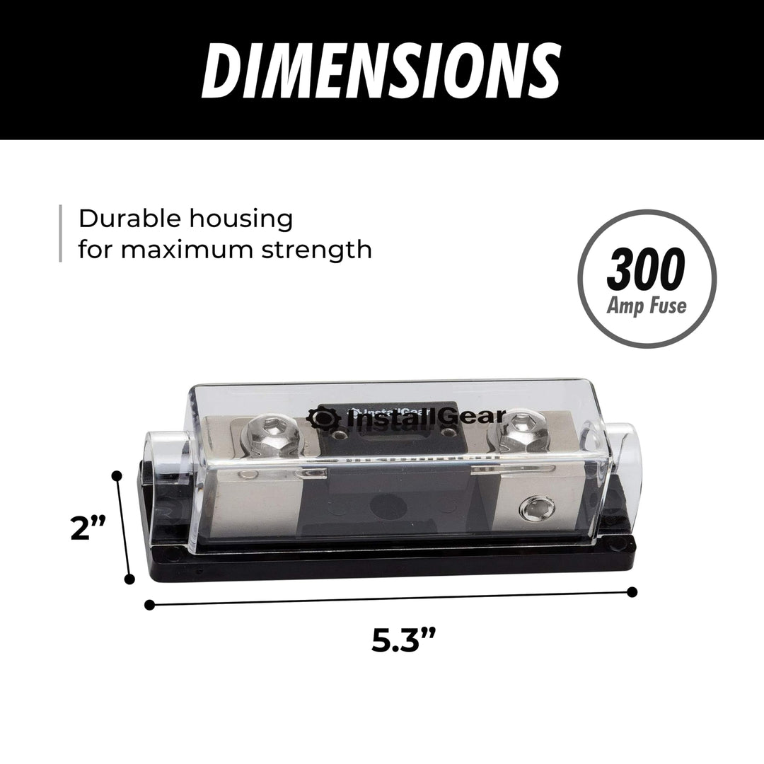 InstallGear - Fuse Block with ANL Fuse Holder and Clear