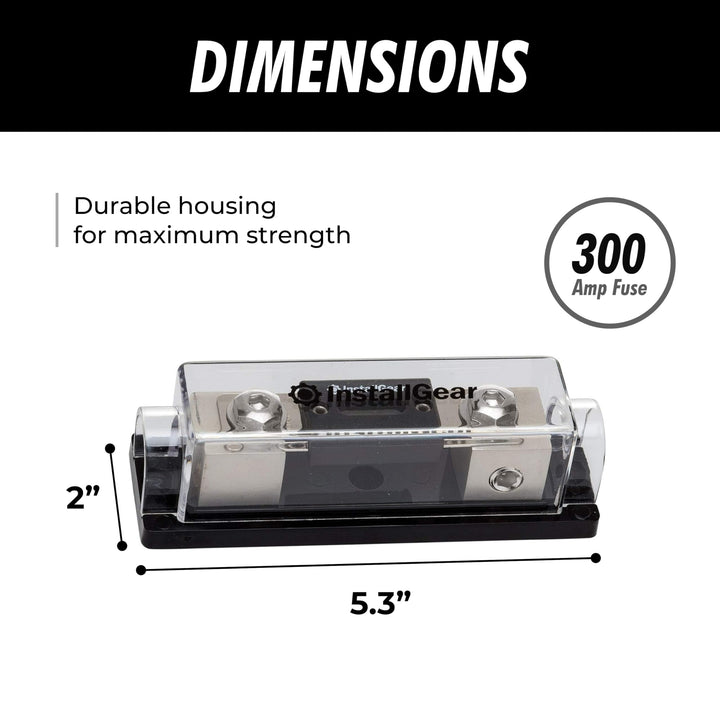 InstallGear - Fuse Block with ANL Fuse Holder and Clear