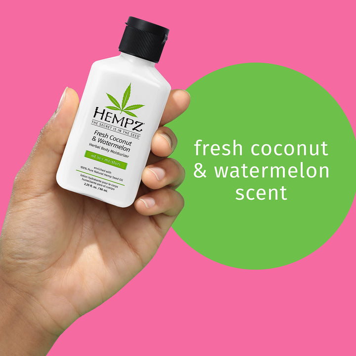 Herbal Body Moisturizer, Pearl White, Fresh Coconut/Watermelon, 2.25 Ounce