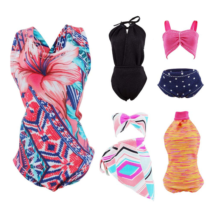 E-TING 11 Items= 3Pcs Doll Beach Bikini Swimsuit + 3Pcs