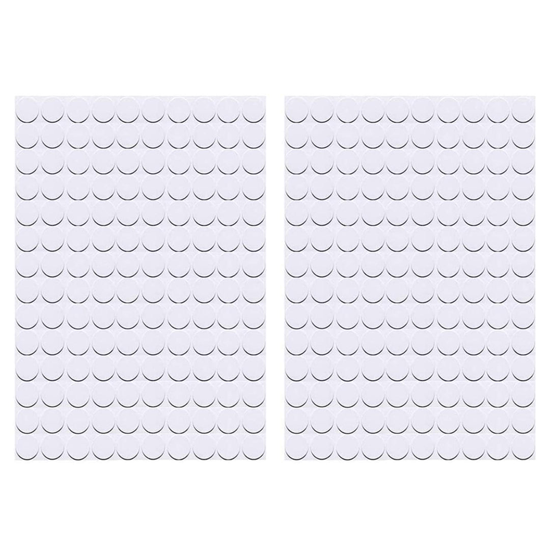 Self-Adhesive Screw Hole Stickers,2-Table 140 in 1 Self-Adhesive Screw Covers Caps Dustproof Sticker 12mm White