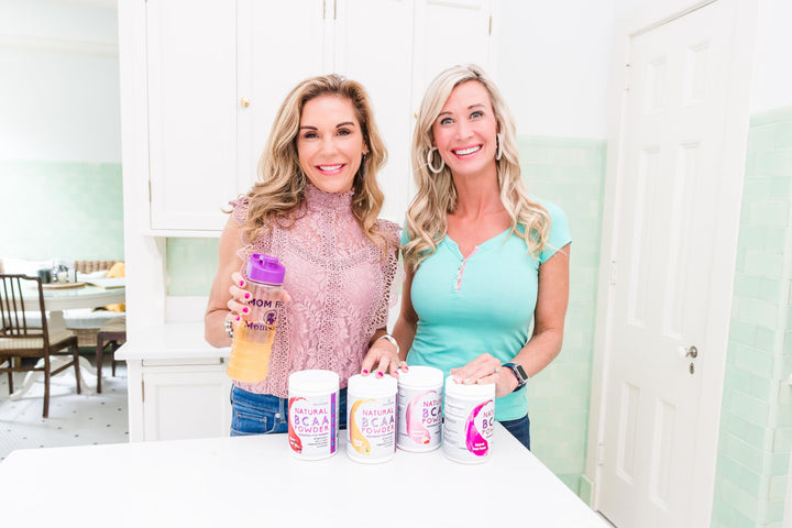 Momsanity BCAA Powder Preworkout for Women - Naturally Sweetened with Stevia, Erythritol, & Monk Fruit + Delicious Recipe Guide PDF | 3:1:1 Ratio of Amino Acids | 40 Servings (Fruit Punch)