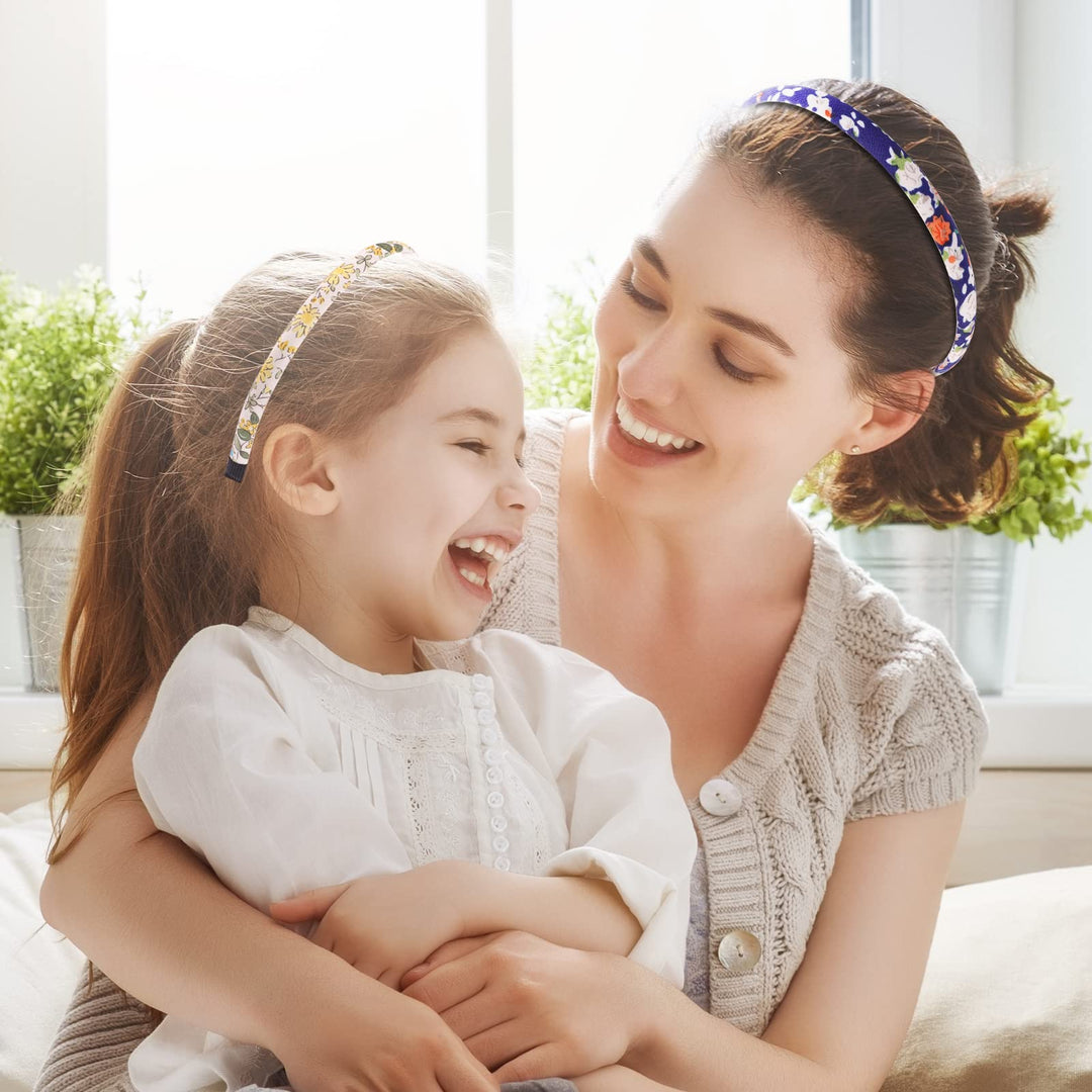 Flora Plaid Satin Girls headbands Value Pack (flora)