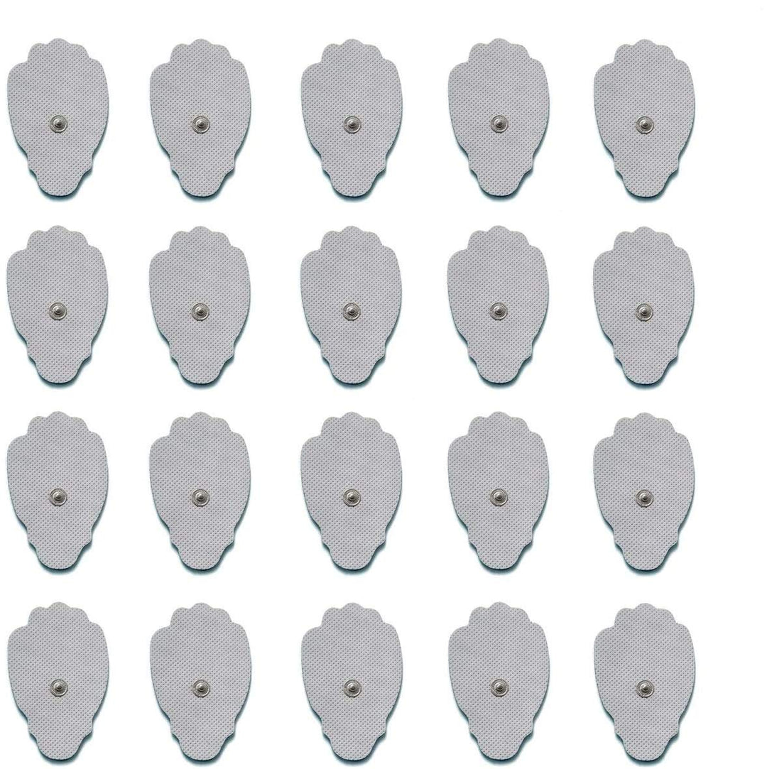 TENS/EMS Unit 20 Snap Tens Unit Electrode Pads Large Premium Replacement Tens Electrodes Reusable up to 25 Times per Electrode