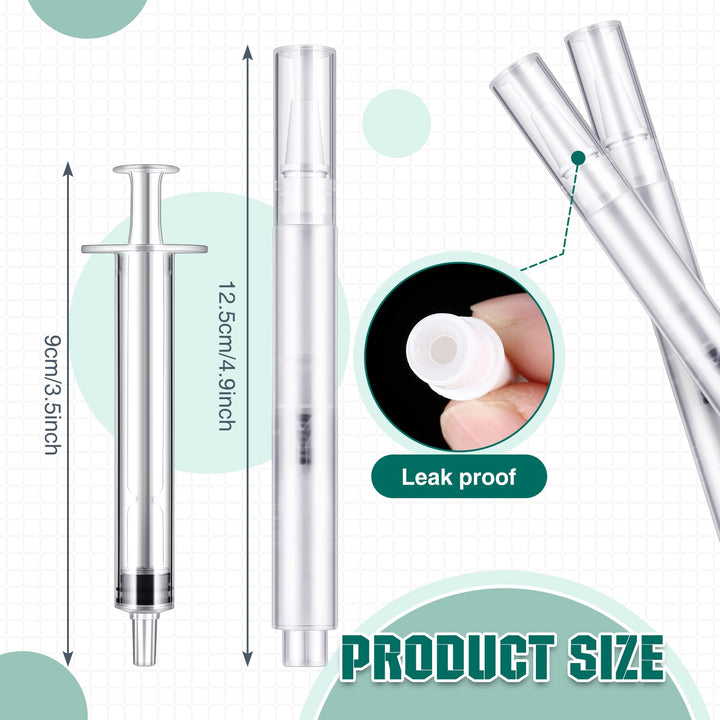 Touch Up Paint Pens 2 in 1 Pack Refillable Brush Pen Empty Oil Pen Transparent Paint Pen for Touch Up Wall Cabinets Furniture Wood(3 ml, 20 Pieces)