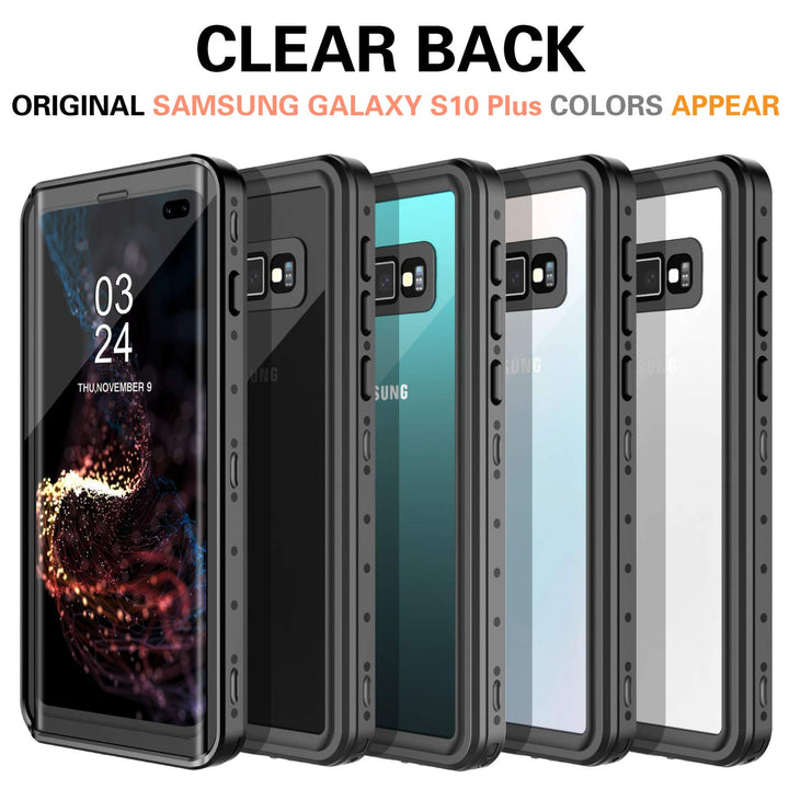 Samsung Galaxy S10 Plus Waterproof Case,S10 Plus Built in Screen Protector 360° Full Body Protective Shockproof Dirtproof Sandproof IP68 Underwater 6.4