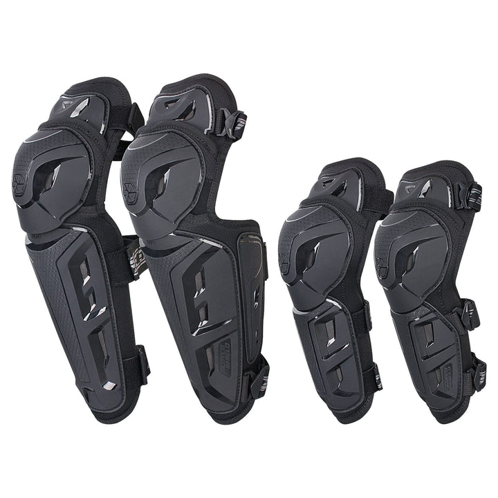 4Pcs Knee-and-Shin Guards Elbow Guards Anti-slip for Men 2 in 1 Protector Adjustable Powersport Protection/Motorbike/Racing/Motorcycle/Cycling