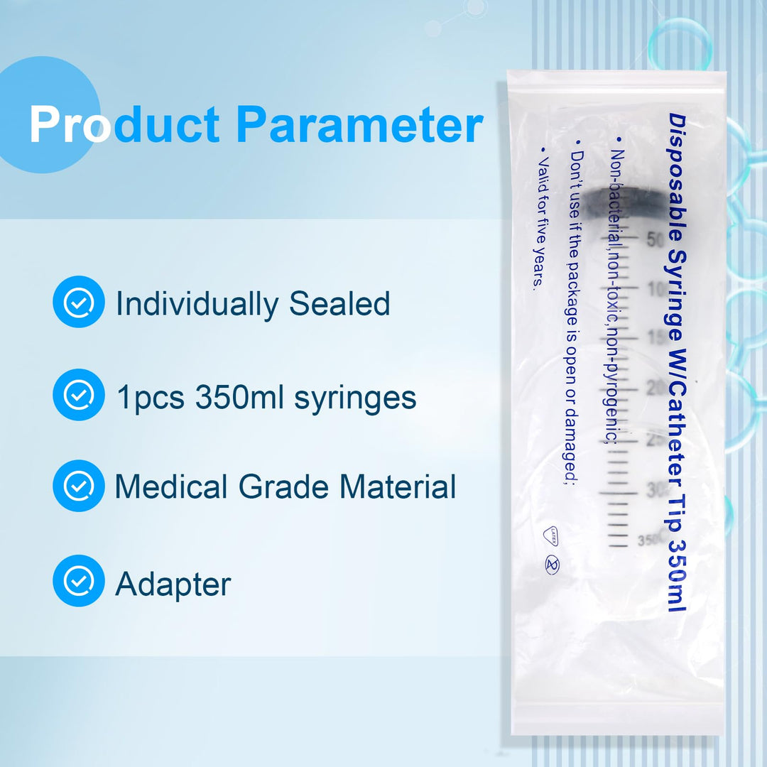 300ml Syringe, Extra Large Plastic Syringes for Glue Dispensing, Scientific Labs, Watering, Refilling, Multiple Uses
