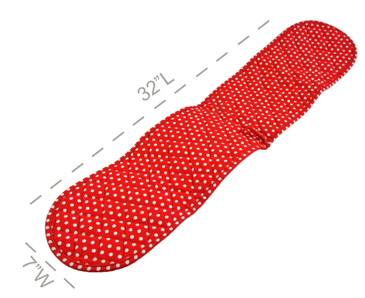 Home-X Red Polk Dot Double Oven Mitt for Cooking and Se