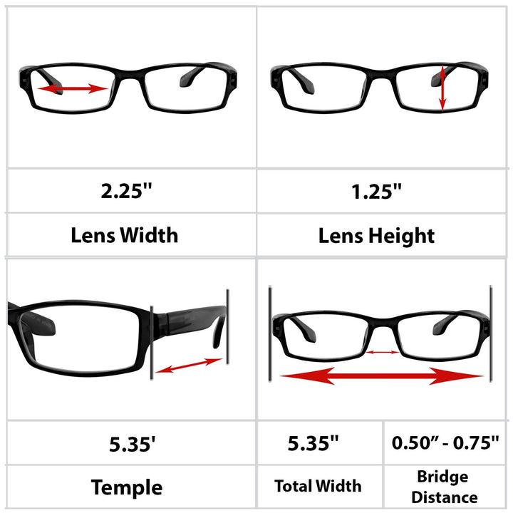 Reading Glasses _ Best 4 Pack for Men and Women _ Have a Stylish Look and Crystal Clear Vision When You Need It! _ Comfort Spring Arms &amp; Dura-Tight Screws _ 180 Day 100% Guarantee + 1.75