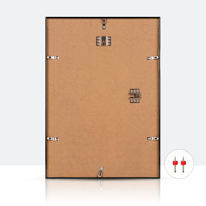 A3 Picture Poster Frame, Display Pictures 11.7x16.5 Without Mat, Thin Border Metal with Plexiglass for Horizontal and Vertical, Black