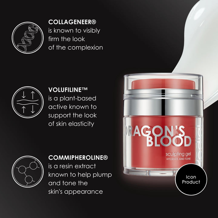 Dragon&#39;s Blood Sculpting Gel 1.7 fl oz - Rejuvenating, Ultra-Hydrating Face Cream - Refreshing Gel/Cream Formula - Triple Action Collagen Formula for a Firmer, Tighter and Smoother Skin Look