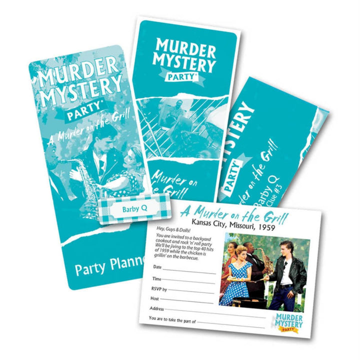 Murder Mystery Party Games - A Murder on the Grill, Host Your Own Cookout Murder Mystery Dinner for 8 Adult Players, Solve the Case with Crime Scene Clues, 18 Years and Up