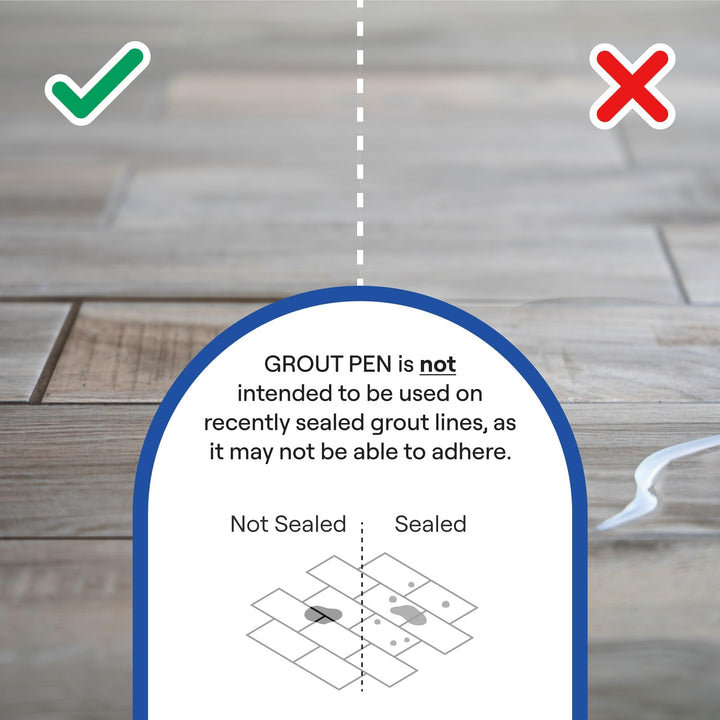 Grout Pen Dark Grey Tile Grout Paint Marker: Waterproof Tile Grout Paint Pen Colorant, Grout Shine Touch Up &amp; Renew - Dark Grey, Narrow 5mm Tip (7mL)