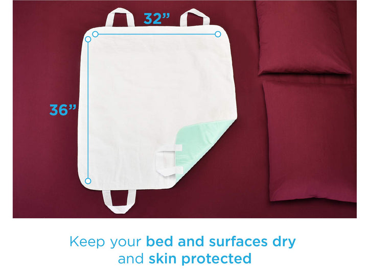 NOVA Waterproof Reusable Underpad with 4 Positioning St