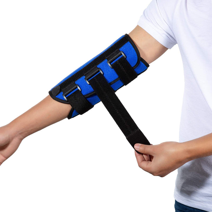 Elbow Brace, Night Splint Support for Cubital Tunnel Syndromean, Ulnar Nerve, Stabilizer Brace for Fix Elbow, Prevent Excessive Bending at night, Fits Left and Right Arms,Women, Men (S/M)