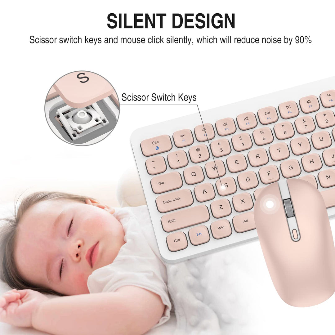 cimetech Wireless Keyboard and Mouse Combo, Compact Ful