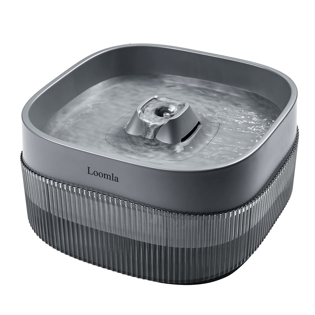 , 135oz/4L Dog Water Bowl Dispenser and Cat Water Fountain, Automatic Pet Water Fountain for Small to Medium Dogs, Cats &amp; Other Pets (Grey)