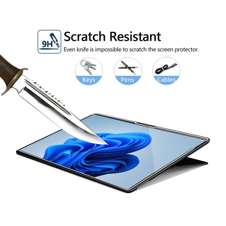 [2 Pack] Tempered Glass Screen Protector for Microsoft Surface Pro X 13 inch, Bubble Free Installation, Anti-Scratch, Friendly Touching Screen Protector