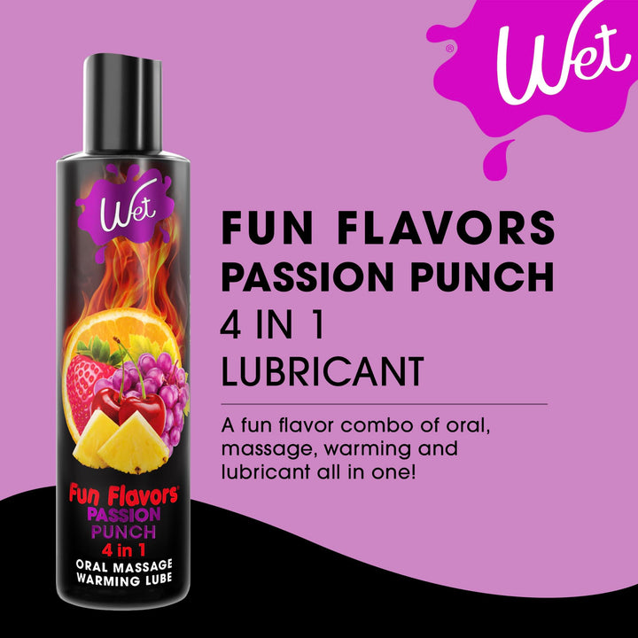Fun Flavors 4-in-1 Lubricant Passion Fruit Pizzazz 4.1oz Fun Flavors 4-in-1 Passion Fruit Pizzazz 4.1oz Lubricant International