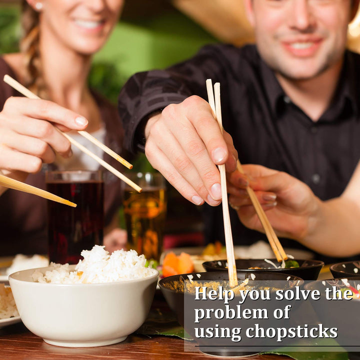 5 Pairs Reusable Chopstick Helpers Practice Chinese Chop Stick Training Chopsticks for Many Age, Kids, Adult, Beginner, Trainers or Learner (Red)
