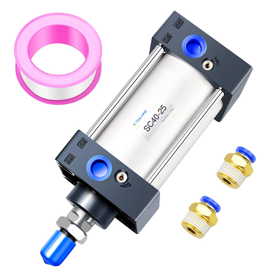 Air Cylinder SC 40 X 25 Bore: 40mm Stroke: 25mm Screwed Piston Rod Dual Action