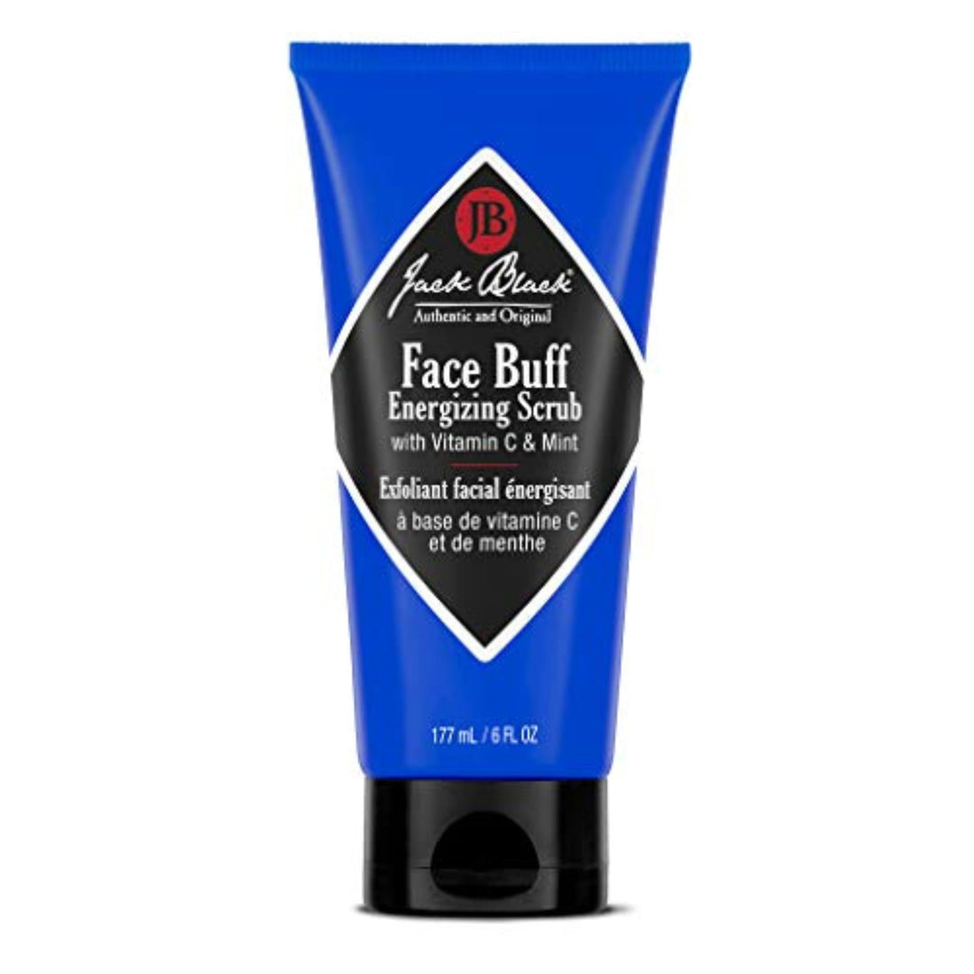 Face Buff Energizing Scrub, 6 Fl Oz – Vitamin C &amp; Mint – Deep Cleaning Pre-Shave Cleanser, Men’s Facial Scrub, Remove Oil, Dirt &amp; Dead Skin, Men’s Cleanser, Hydrating Skincare