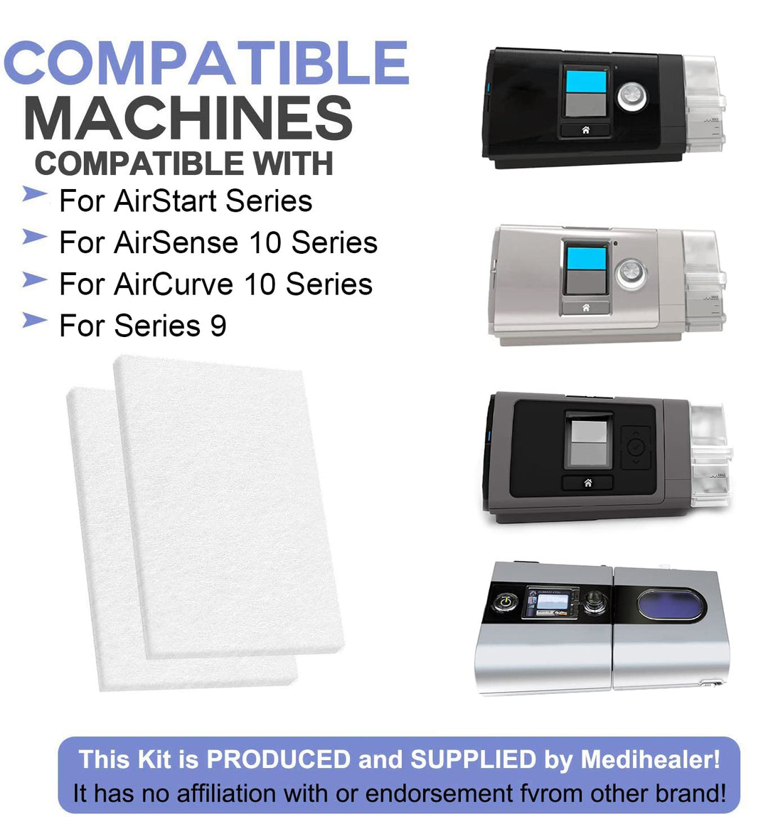 140 PCS Medihealer CPAP Filters(Six-Year-Supply) - Premium Filters for AirSense 10 -for AirCurve 10- S9-for AirStart-Series - Medihealer Replacement Filters Supplies